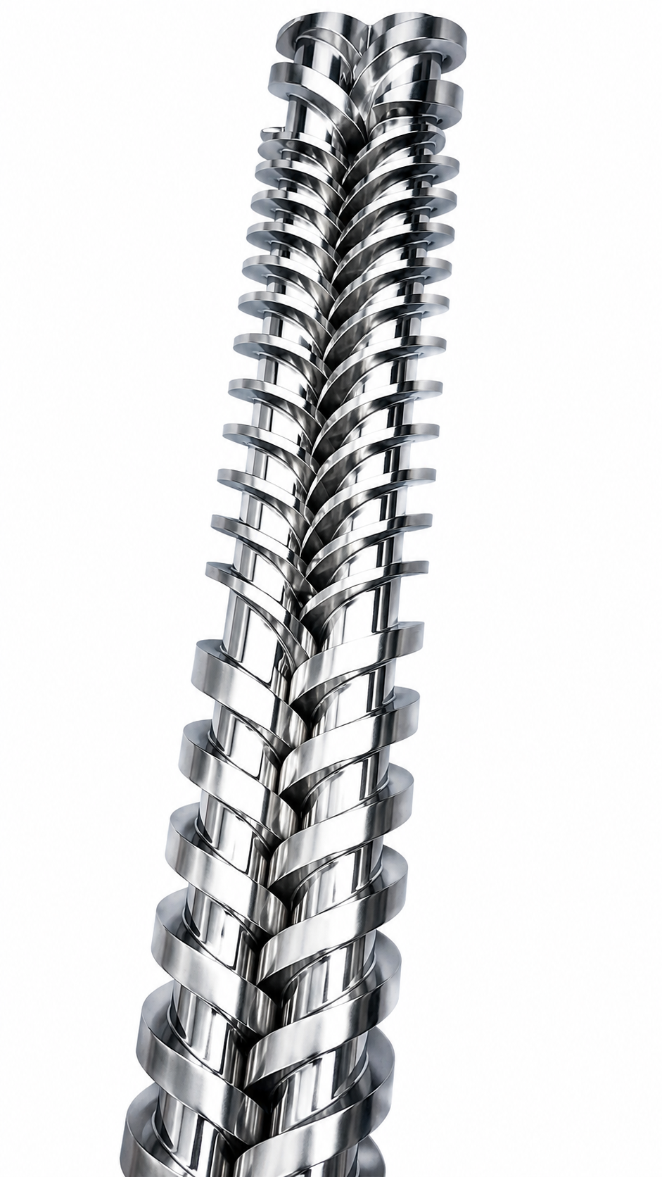 Hard chrome plated extrusion screw